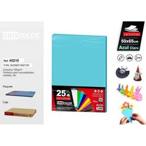 กระดาษคราฟท์สีฟ้าอ่อน 50*65 ซม. สำหรับงานประดิษฐ์ - Product Image 3