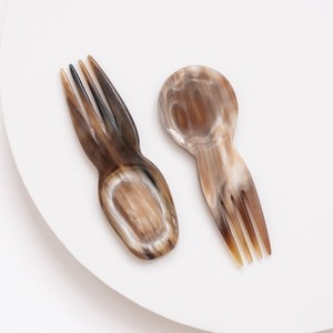 Cuillères et fourchettes pour bébé en corne de buffle, couverts de table, prix de gros. - Product Image 4