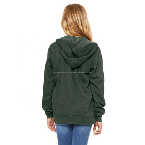 Sweat à capuche intégral pour garçons avec polaire en coton et polyester respirant / Ourlet élastique Col à capuche Toucher doux Idéal pour l'extérieur Couleur unie - Product Image 6