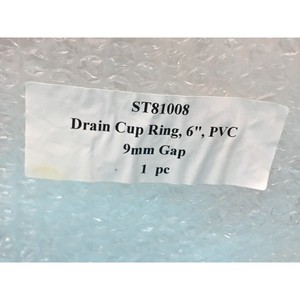 DRAIN CUP RING ST81008, PVC, 6", 9 MM <b>GAP</b>, 164418 - Trusted Global Legacy Semiconductor Equipment and Parts at - Product Image 4
