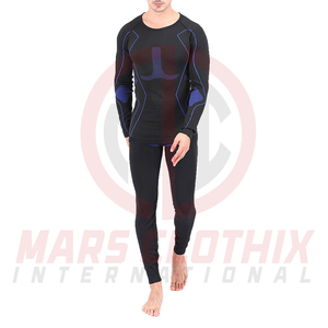 Traje de Compresión de Manga Larga para Hombre, Estampado Geométrico, Poliéster, Ajustado, Ropa Deportiva, Conjunto de Compresión Masculino - Product Image 2