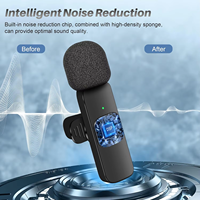 Microphone Lavalier Sans Fil Portable Mini Clip-on pour Enregistrement, Faible Latence, Réduction du Bruit, USB-C pour iPhone et Android
