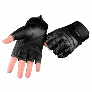 Guantes de Gimnasio Transpirables de Medio Dedo de Cuero para Levantamiento de Pesas, Fisicoculturismo, Entrenamiento Deportivo y Ejercicio - Unisex - Product Image 1