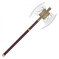 Réplique de l'axe de combat de Gimli de Le Seigneur des Anneaux, hache à double lame style nain, manche en acier au carbone industriel, bois, DIY