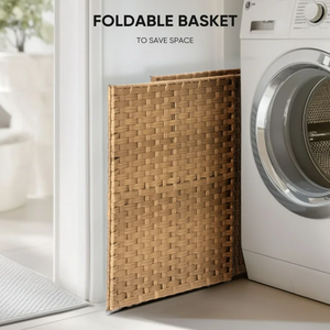 Artex HaiNam <b>Rectangular</b> Natural Water Hyacinth <b>Storage</b> <b>Basket</b> With Handles Rustic Multi-Purpose Organizer For Laundry <b>Storage</b> - Product Image 3