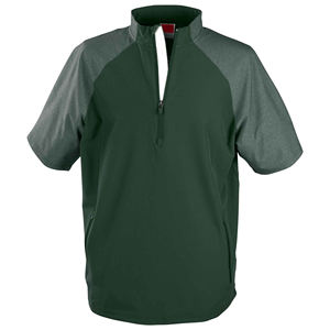 Chaqueta de béisbol para hombre de manga corta, informal, ligera, transpirable, de poliéster, con media cremallera, impermeable, deportiva, para béisbol y bateo. - Product Image 1