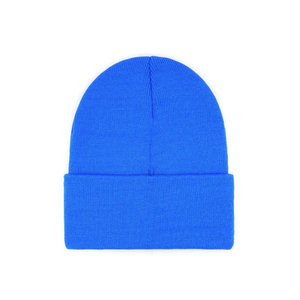 Unisex <b>Wool</b> <b>Beanie</b> <b>Hat</b> Solid Color Ribbed Knit Winter Casual Style for Adults 56-58CM Head Circumference with Embroidery - Product Image 6