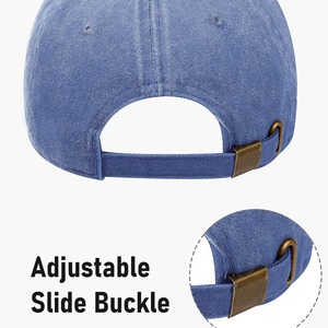 Gorras de Béisbol Bordadas Personalizadas al por Mayor, Gorras de Béisbol Ajustables de Lona de Alta Calidad con Cierre a Presión - Product Image 6