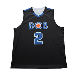 Maillots de basket-ball personnalisés en polyester 100% pour hommes, débardeurs de sport, uniformes, vêtements d'équipe de basket-ball - Product Image 1
