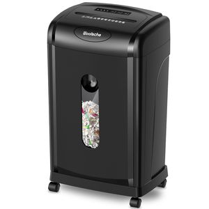 Durevole trituratore di carta a taglio incrociato a 18 fogli veloce da 7.93 galloni cestino P-4 a livello di sicurezza sistema a prova di inceppamento automatico per carta di credito - Product Image 2