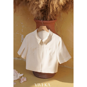 Blusa Elegante Blanca para Mujer con Cierre Frontal, Estilo Oficina, Casual de Negocios, Cómoda, Tipo Croptop, ODM OEM LEX - Product Image 5