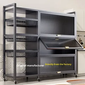 Étagère murale double niveau multifonctionnelle en fer moderne pour cuisine, support de rangement en métal durable, fabricant professionnel - Product Image 1