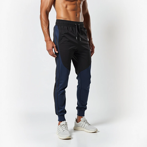 <b>Men's</b> Quick Dry Jogger Pants Color Block Side Stripe Drawstring <b>Elastic</b> <b>Waist</b> Sporty Track <b>Trousers</b> - Product Image 2
