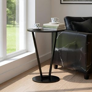 Modern Metal <b>Round</b> Side <b>Table</b> for Living Room Bedroom Sofa End <b>Table</b> Accent <b>Table</b> Contemporary Home Decor Furniture - Product Image 6