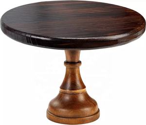 Soporte de tarta de pedestal de madera duradero diseñado a mano, atractivo soporte estructurado para cupcakes para cumpleaños y fiestas - Product Image 3