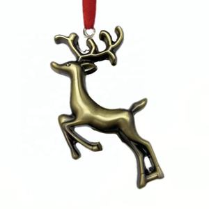 Adorno Navideño de Metal de Alta Calidad al por Mayor, Diseño Único de Reno Volador, Muñeco de Nieve y Copo de Nieve, 3 Capas, para Árbol de Navidad - Product Image 2