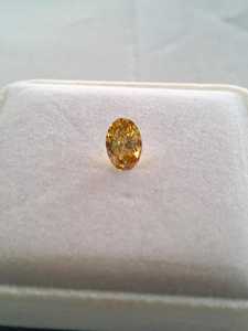 Diamante Cultivado en Laboratorio, Corte Ovalado, Amarillo Intenso de 1.00CT, Certificado IGI, CVD, Diamante Suelto Hecho a Mano para Joyería, Anillos y Pendientes - Product Image 5