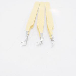 Nomex International vente en gros de haute qualité 45 degrés en acier inoxydable Extension de cils pince à épiler léger antibactérien - Product Image 6