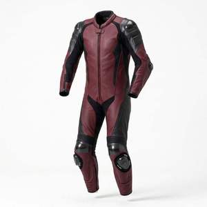 Traje de Motociclismo de Cuero para Mujer, Transpirable, Diseño con Bloques de Color, Traje de Motocicleta de Cuero Genuino, Equipo de Protección - Product Image 4