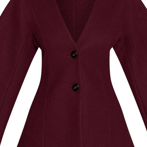 Nouveau Blazer Long Femme à Boutonnage Simple, Manches Bouffantes, Veste Unie pour Bureau, OEM ODM Personnalisé, Mode 2026, Vente en Gros - Product Image 4