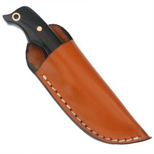 Couteau EDC à lame fixe en acier Damas forgé à la main, petit couteau à dépecer de 4 pouces avec étui, couteau de poche compact à lame fixe - Product Image 4