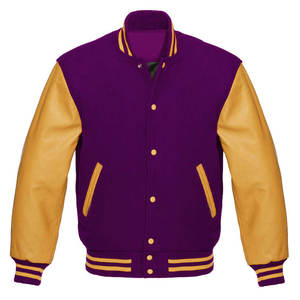 Vintage Style Mens Varsity Jacket Wool Leather Letterman Jacket Custom Streetwear Private Label Manufacturer - Product Image 2