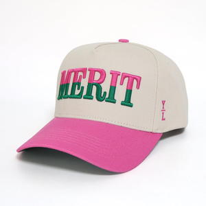 Gorra Snapback de Sarga Merit con Forro de Satén y Visera Rosa, Ajustable, Estilo Béisbol, Moda Urbana Premium Personalizada - Product Image 4