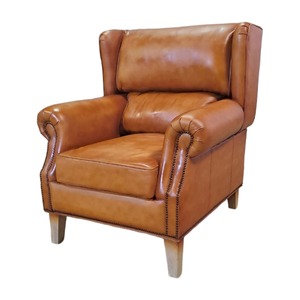 Modern Luxury Highback Armchair with Soft Upholstery & Solid Wood Legs <b>Comfortable</b> Accent Chair for Living Room Hotel Furniture - Product Image 1