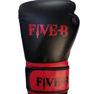 ถุงมือต่อยมวยแบบมืออาชีพ MMA Sanda ถุงมือมวยหนังพียูสีแดงสีดำมีห่วงปิดระบายอากาศได้ดี - Product Image 4