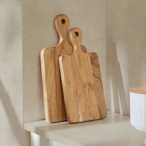 Elegante tabla de cortar de madera de acacia, juego de tablas de cortar, tabla para queso con acabado natural de acacia a un precio razonable. - Product Image 4