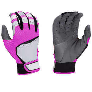 Guantes de Bateo de Béisbol de Primera Calidad con Logotipo Personalizado para Adultos, Cierre de Gancho y Bucle para Mano Derecha, Agarre Suave y Transpirable - Product Image 1