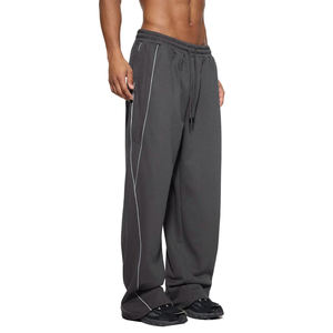 Service OEM, vêtements de jogging pour hommes avec logo personnalisé, broderie 3D, pantalons décontractés avec bordures blanches, streetwear pour hommes - Product Image 5