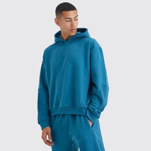 Ensemble de survêtement personnalisé pour homme, coupe oversize, en coton, pour l'hiver, taille adulte, motif uni - Product Image 6