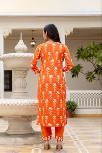 Ensemble Salwar Kameez pour femmes, haut et bas avec dupatta, tissu en mélange de coton, style moderne, toutes saisons - Product Image 2