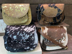 กระเป๋าสะพายไหล่หนังเนื้อโลหะขนสัตว์สไตล์ตะวันตกใหม่คุณภาพสูงหนังขนสัตว์โลหะแท้กระเป๋าถือด้านข้าง - Product Image 4