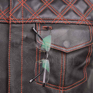 Chaleco de Cuero Portátil para Hombre, Chaleco de Cuero Grueso, Cómodo y Profesional para Hombre - Product Image 6