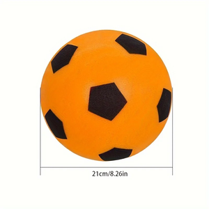 Ballon de football silencieux en mousse solide pour intérieur, 5 tailles |   Couture manuelle, simili cuir, couleurs mélangées, adapté aux adultes - Product Image 5