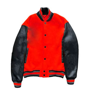 Chaquetas Varsity de Invierno de Alta Calidad para Hombre, Venta al Por Mayor, Color Sólido, Logotipo Frontal, Transpirables y Resistentes al Viento, Tallas Personalizadas - Product Image 2