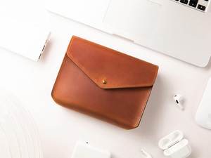 Organisateur de câbles en cuir de luxe avec logo personnalisé, gestion des cordons de bureau, support de fils électroniques, étui de voyage pour technos, référence usine LCO-0005 - Product Image 1