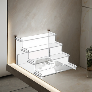 Columna de Exhibición Acrílica Moderna y Ecológica de Tres Niveles – Soporte de Almacenamiento para Perfumes y Cupcakes, Estante Transparente - Product Image 3