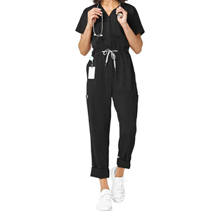 Comfortable High-quality Medical Nursing <b>Scrubs</b> Uniforms <b>Sets</b> Wholesale Custom Womens Short Sleeve Cotton Polyester <b>Scrub</b> <b>Set</b> - Product Image 2