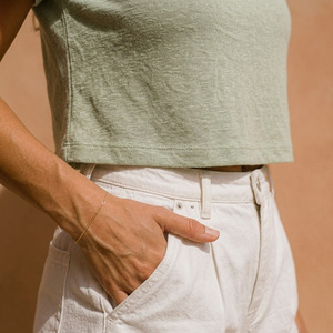 Playera de Punto Premium 100% Lino para Mujer, Suave, Transpirable, Antibacteriana, Estilo Y2K, Personalizable - Product Image 3