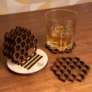 Posavasos de Madera Ecológico, Ligero y Antideslizante de 5mm de Grosor, Diseño Zen Asiático, Elemento Decorativo para el Hogar y Restaurantes - Product Image 3