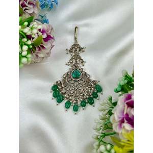 Indian Ethnic Artificial Jewellery Victorian Premium Mang Tika Brass Casual - Product Image 3