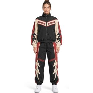 Heavy Grade <b>Women</b> Windbreaker Sets Black Red Coated Poly Roll Neck Ribbed Cuffed Sleeve Wholesale Active <b>Outfits</b> - Product Image 1