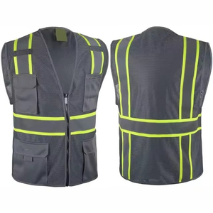 Gilet de sécurité personnalisé pour homme, style sportif, vêtement de travail OEM, vêtement d'extérieur pour l'automne, plusieurs tailles, respirant, toile polyester/coton - Product Image 3