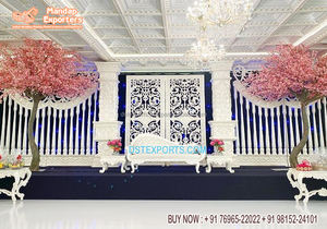 Thème romain élégant, décoration d'événements, cadre de mariage blanc de styliste pour scène, Look chic, finition blanche, scène moderne - Product Image 4