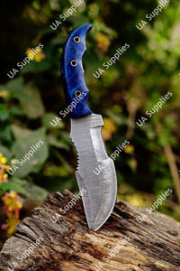 มีดล่าสัตว์และตั้งแคมป์คุณภาพสูง ด้ามจับเหล็กดามัสกัสตีขึ้นรูปด้วยมือ ปรับแต่งได้ รองรับ OEM/ODM ขายส่ง MOQ ต่ำ - Product Image 4