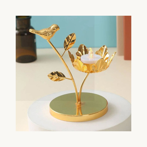 Elegant Metal And <b>Glass</b> Candle Holder Fantastic Design Candle Stand Stylish Customized Decorative Accent - Product Image 4