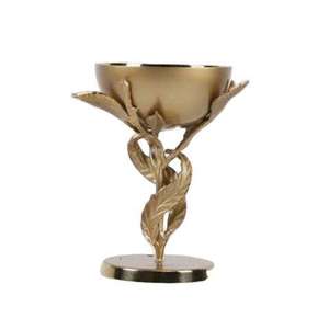 Quemador de incienso de latón dorado con diseño floral, hecho a mano, de metal premium, soporte para incienso religioso Mabkhara, para regalo de Ramadán y Eid. - Product Image 5